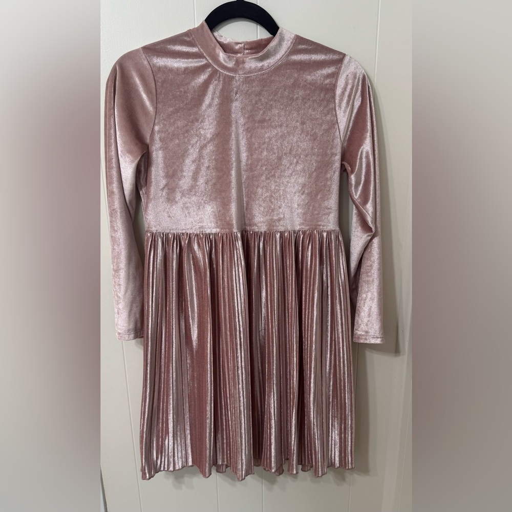 Wonder Nation Shimmering Pink Velvet Dress